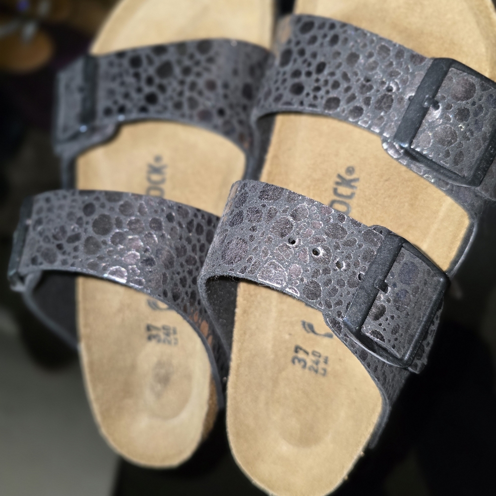 Birkenstock Black and Tan Sandals